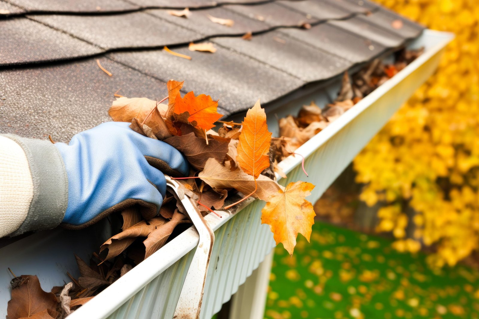 Fall Leaf Removal Gutter Cleaning scaled